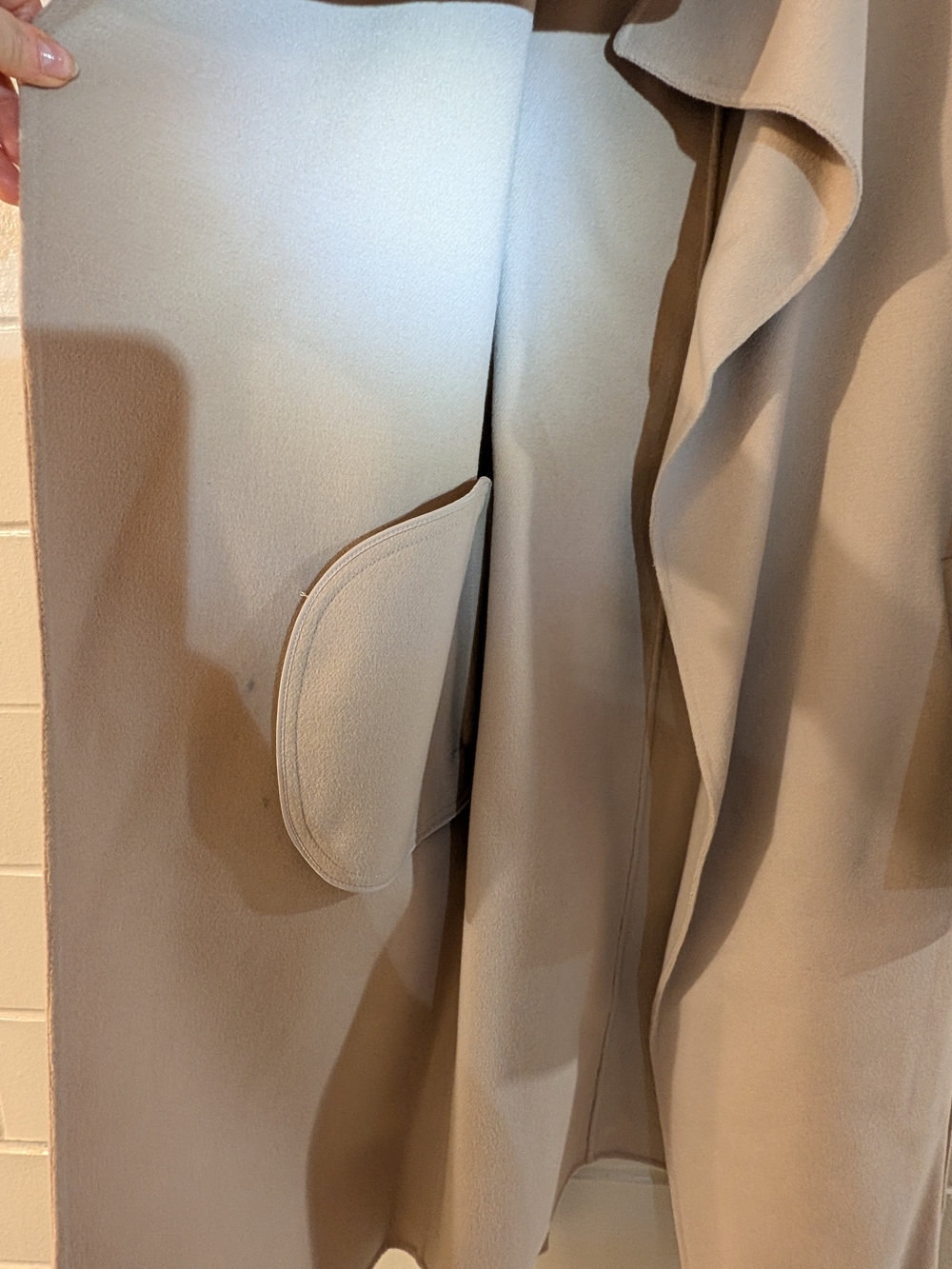 Mackage Leora Cream Wrap Belted Trench Coat - Picture 4 of 7